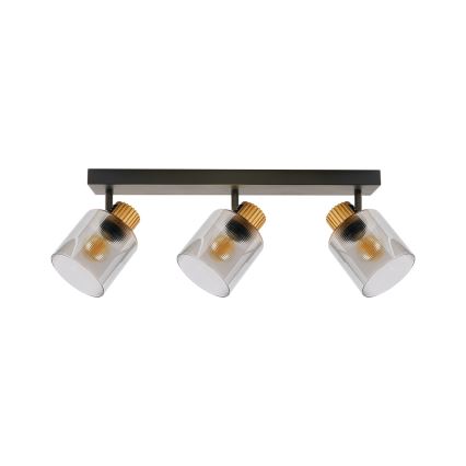 Brilagi - Deckenspot HYGGE 3xE14/15W/230V schwarz/rauchfarben