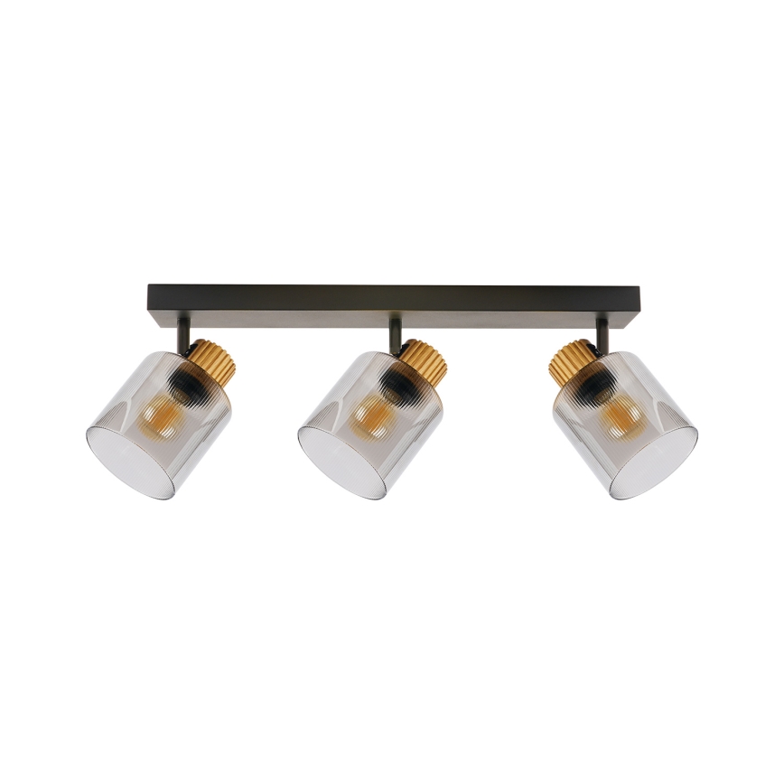 Brilagi - Deckenspot HYGGE 3xE14/15W/230V schwarz/rauchglas