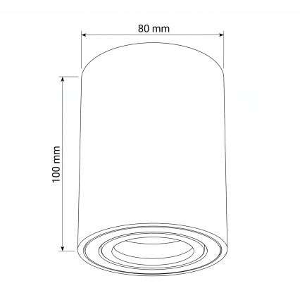 BRILAGI - Deckenspot MIA 1xGU10/30W/230V 100x80 mm rosa