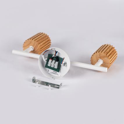 Brilagi - Deckenspot MODERN WOOD 2xGU10/8W/230V Holz/weiß