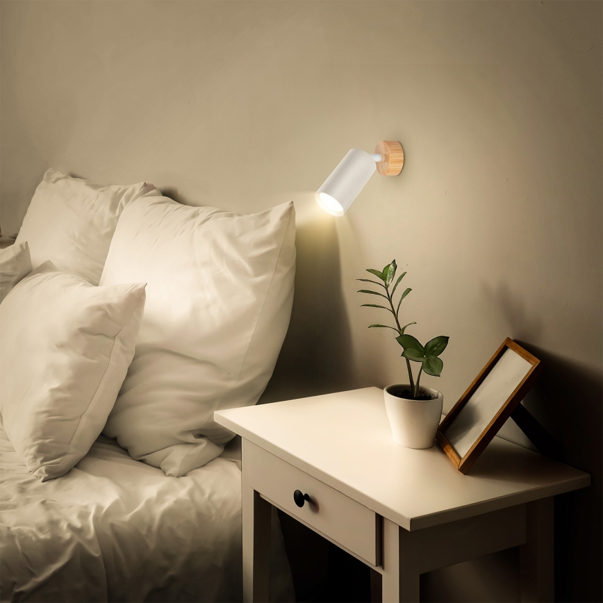 Brilagi - Deckenspot SELE 1xGU10/30W/230V weiß/Eiche-Dekor