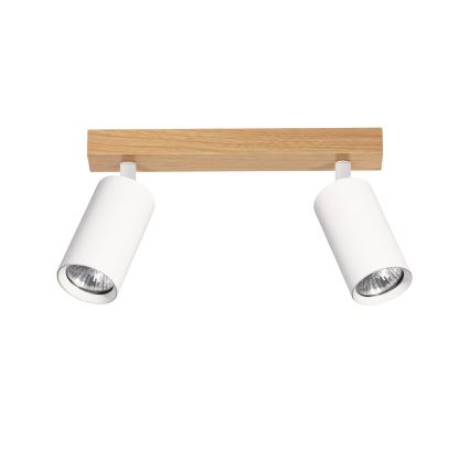Brilagi - Deckenspot SELE 2xGU10/30W/230V weiß/Eichen-Dekor