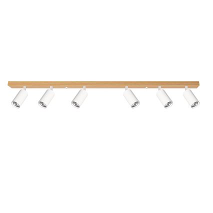 Brilagi - Deckenspot SELE 6xGU10/30W/230V weiß/Eiche-Dekor