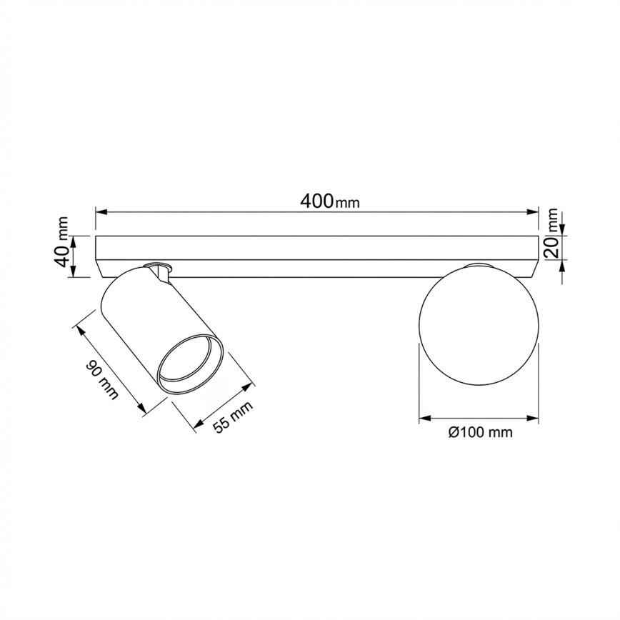 Brilagi - Deckenspot SELE BALL 1xGU10/30W/230V + 1xG9/10W beige
