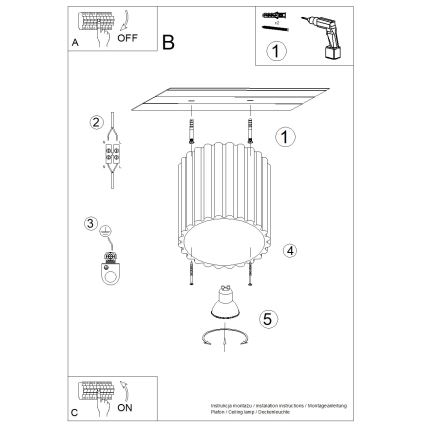 Brilagi - Deckenspot SFERA, 1x GU10/10W/230V, Ø 10 cm, schwarz