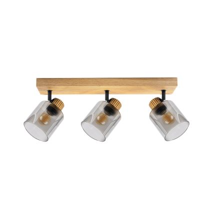 Brilagi - Deckenstrahler HYGGE 3xE14/15W/230V Gummibaum/rauchfarben