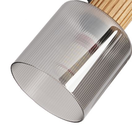 Brilagi - Deckenstrahler HYGGE 3xE14/15W/230V Kautschukholz/rauchgrau