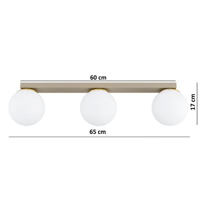 Brilagi - Deckenstrahler MILO 3xE27/60W/230V beige/gold