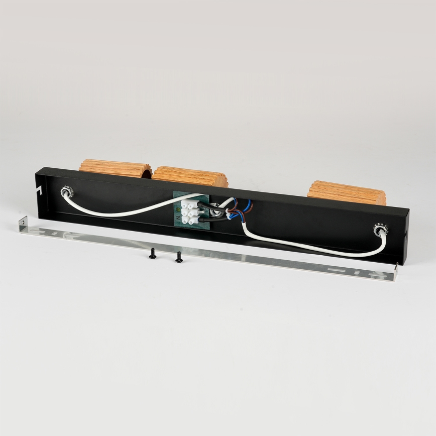 Brilagi - Deckenstrahler MODERN WOOD 3xGU10/8W/230V Holz/Schwarz