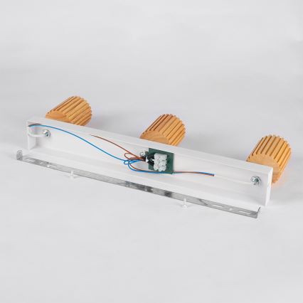 Brilagi - Deckenstrahler MODERN WOOD 3xGU10/8W/230V Holz/Weiß