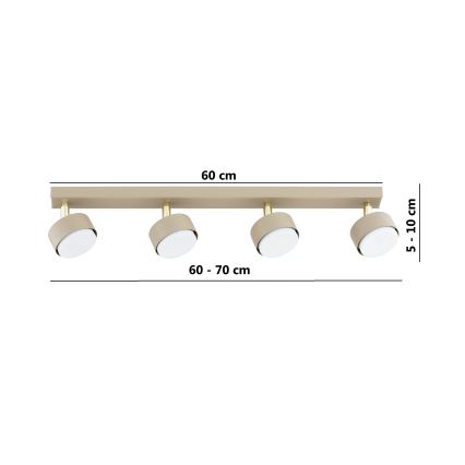Brilagi - Deckenstrahler MONO 4xGX53/12W/230V beige