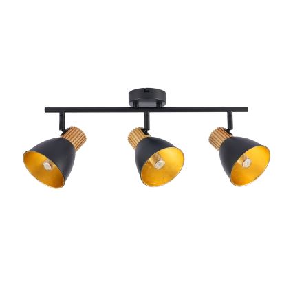 Brilagi - Deckenstrahler ODENSE 3xE14/10W/230V Gummibaumholz/schwarz