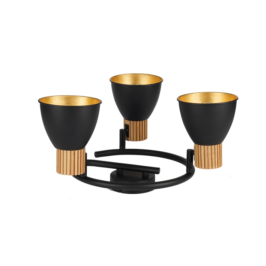 Brilagi - Deckenstrahler ODENSE 3xE14/10W/230V Holz/Schwarz