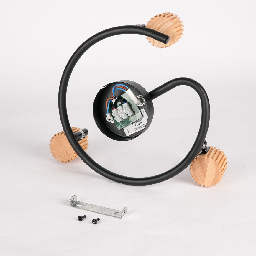 Brilagi - Deckenstrahler ODENSE 3xE14/10W/230V Holz/Schwarz