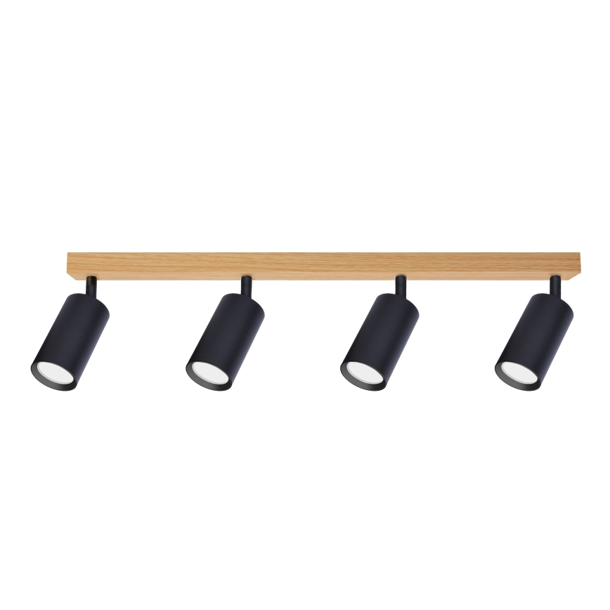 Brilagi - Deckenstrahler SELE 4xGU10/30W/230V schwarz/Eichen-Dekor