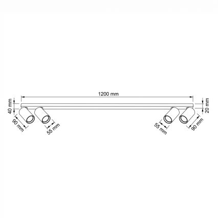 BRILAGI - Deckenstrahler SELE LONG 4xGU10/30W/230V beige
