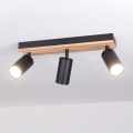 Brilagi - Deckenstrahler SELE WOOD ACOUSTIC 3xGU10/30W/230V schwarz/Holz