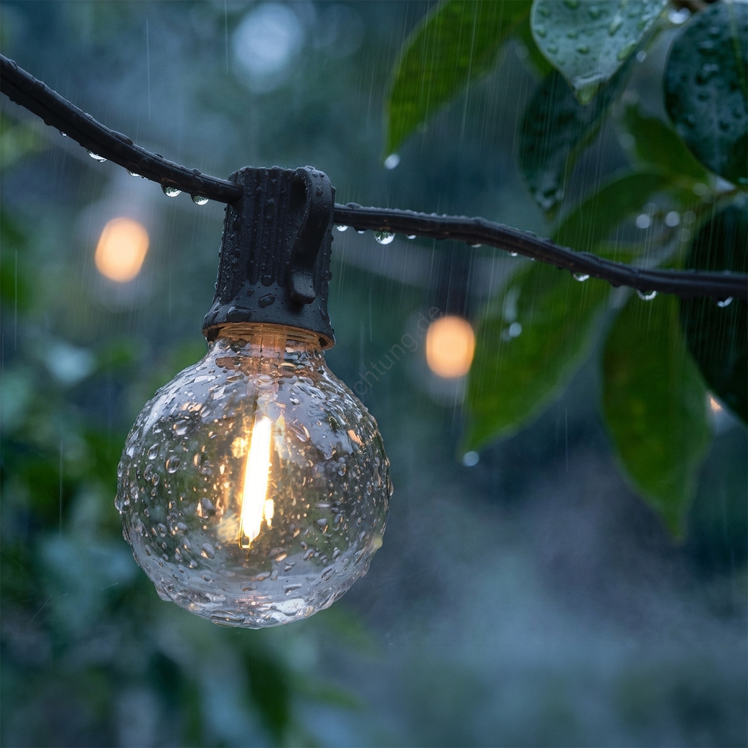 BRILAGI - Dekorative LED-Außen-Lichterkette GIRLANDA 25xE12 20m schwarz IP44 warmweiß