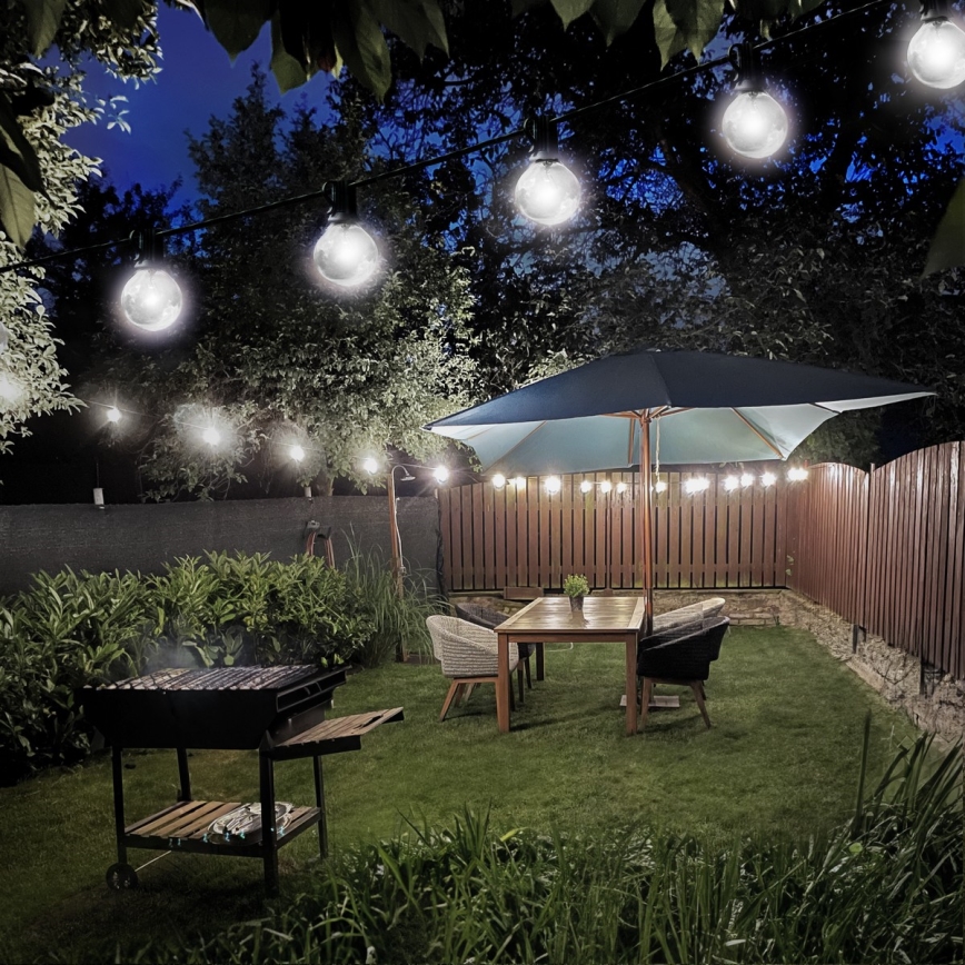 Brilagi - Dekorative LED-Outdoor-Lichterkette GARLAND 25xE12 20m IP44 kaltweiß