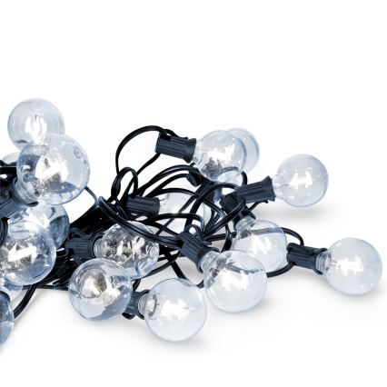 Brilagi - Dekorative LED-Outdoor-Lichterkette GARLAND 25xE12 20m IP44 kaltweiß