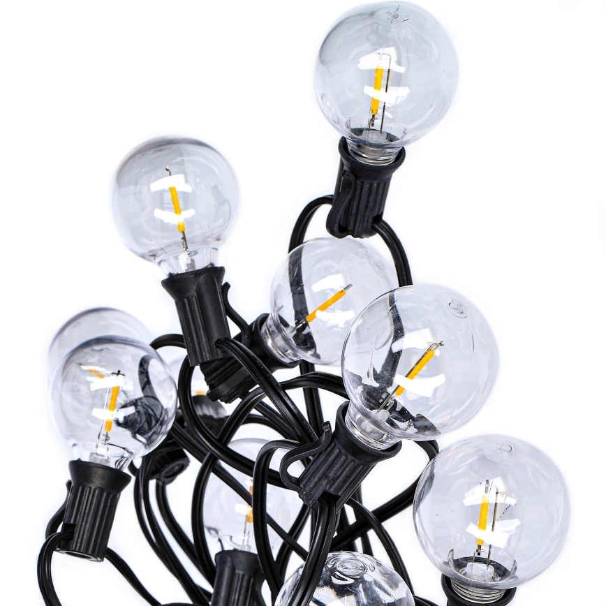 Brilagi - Dekorative LED-Lichterkette für den Außenbereich GARLAND 25xE12 20m schwarz IP44 warmweiβ