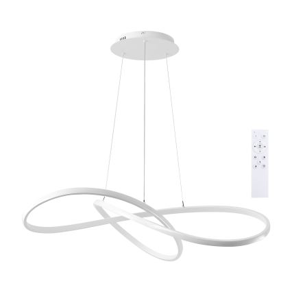 Brilagi - LED-dimmbare Pendelleuchte an Seil INFINITY LED/80W/230V 3000-6000K 80x80 cm weiß + Fernbedienung