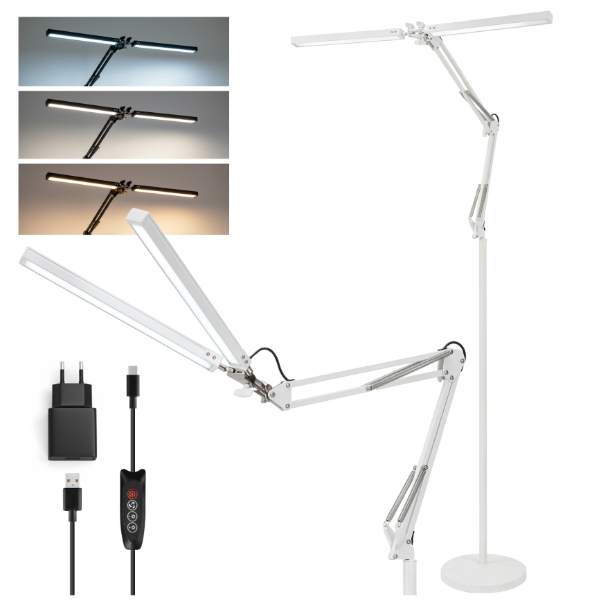 Brilagi - dimmbare, flexible LED-Stehlampe VARIO LED/14W/230V 3000-6000K 157 cm weiß