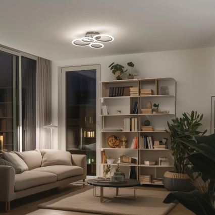 Brilagi - Dimmbare LED-Aufbauleuchte ORBITS LED/50W/230V 3000-6500K anthrazit + Fernbedienung