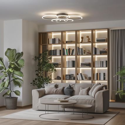 Brilagi - Dimmbare LED-Aufbauleuchte ORBITS LED/85W/230V 3000-6500K schwarz + Fernbedienung