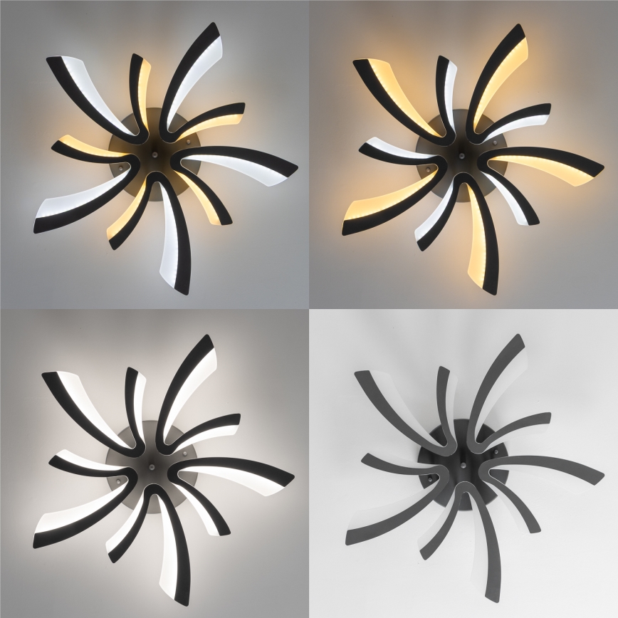 Brilagi - Dimmbare LED-Aufbauleuchte TWIST LED/55W/230V 3000-6500K anthrazit + Fernbedienung