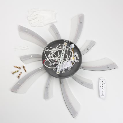 Brilagi - Dimmbare LED-Aufbauleuchte TWIST LED/55W/230V 3000-6500K anthrazit + Fernbedienung