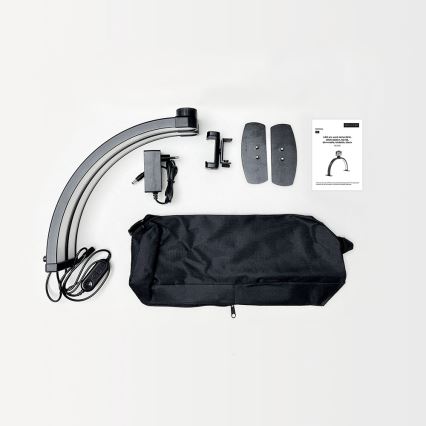 BRILAGI - LED dimmbare Modellbau-Bogen-Schreibtischlampe mit Halter RADIO LED/25W/24/230V 3000/4000/6500K schwarz