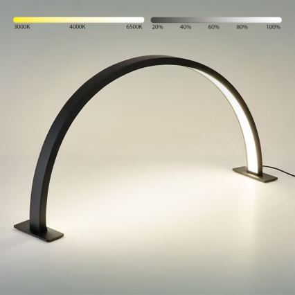 Brilagi - dimmbare LED-Bogen-Tischlampe RADIO LED/30W/24/230V 3000/4000/6500K schwarz
