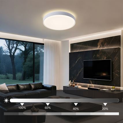 Brilagi - LED dimmbare Deckenleuchte CORVO LED/72W/230V 3000-6000K weiß Ø 50 cm + Fernbedienung