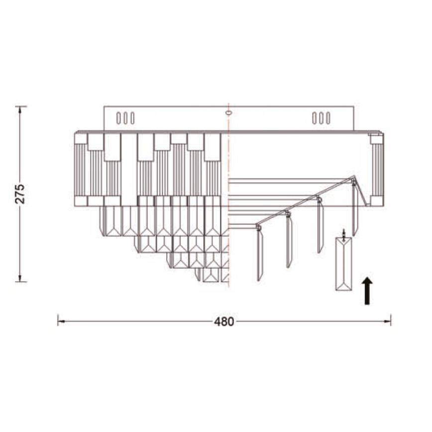 Brilagi - Dimmbare LED-Deckenleuchte CROWN LED/41W/230V 3000-6000K Durchmesser 48 cm schwarz + Fernbedienung