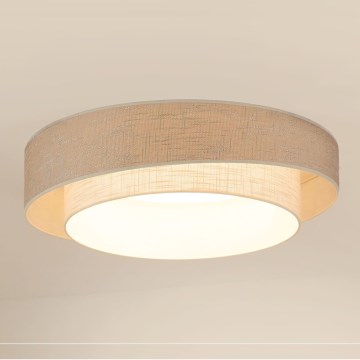 Brilagi - Dimmbare LED-Deckenleuchte DOVER SHINE LED/24W/230V 3000/4000/6500K grau/cremefarben + Fernbedienung
