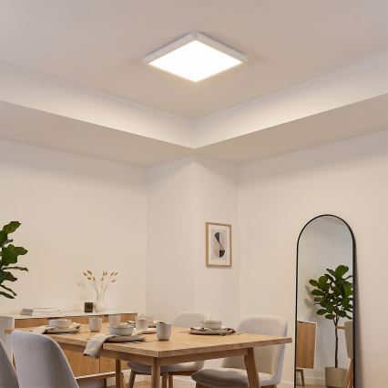 Brilagi - LED-dimmbare Deckenleuchte ESTELA SQUARE LED/36W/230V 3000-6500K 31x31 cm weiß + Fernbedienung