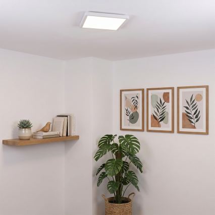 Brilagi - LED-dimmbare Deckenleuchte ESTELA SQUARE LED/36W/230V 3000-6500K 31x31 cm weiß + Fernbedienung