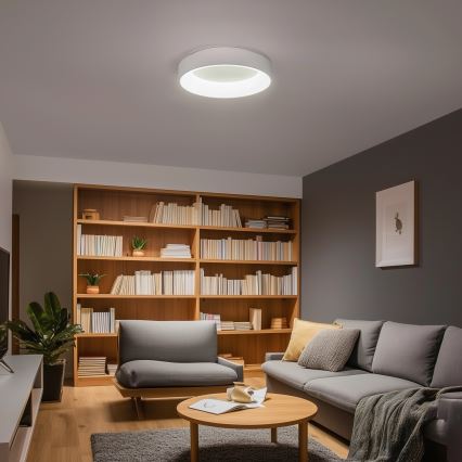 Brilagi - LED-dimmbare Deckenleuchte FALCON LED/40W/230V 3000–6500K Ø 45 cm weiß + Fernbedienung