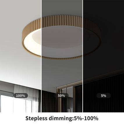 Brilagi - LED-dimmbare Deckenleuchte FALCON MODERN LED/30W/230V 3000-6500K Ø 40 cm beige + Fernbedienung