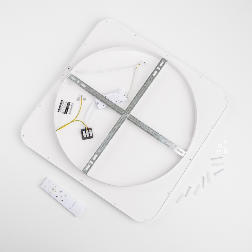 Brilagi - LED dimmbare Deckenleuchte FALCON SLIM LED/50W/230V 3000-6500K 50x50 cm Weiß + Fernbedienung