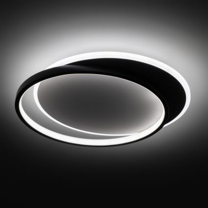 Brilagi - LED-dimmbare Deckenleuchte FLARE LED/48W/230V 3000-6000K 39,5x45 cm weiß/schwarz + Fernbedienung