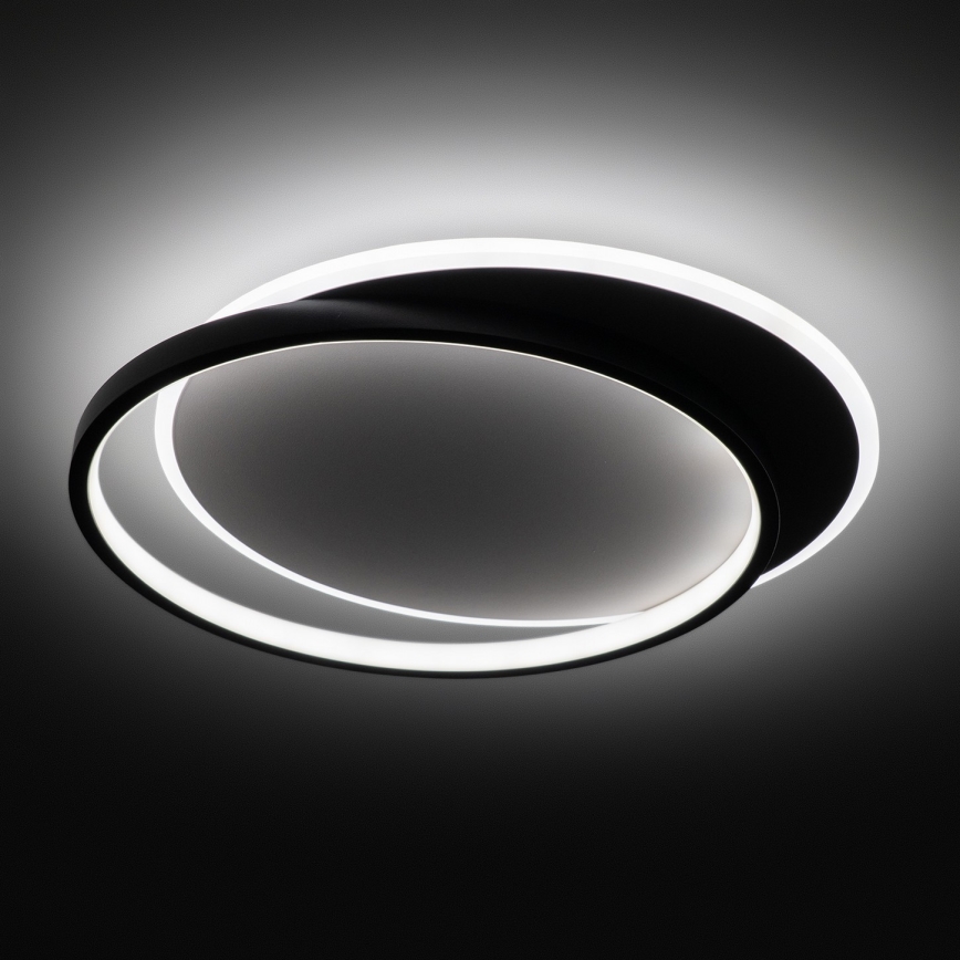 Brilagi - LED-dimmbare Deckenleuchte FLARE LED/48W/230V 3000-6000K 39,5x45 cm weiß/schwarz + Fernbedienung