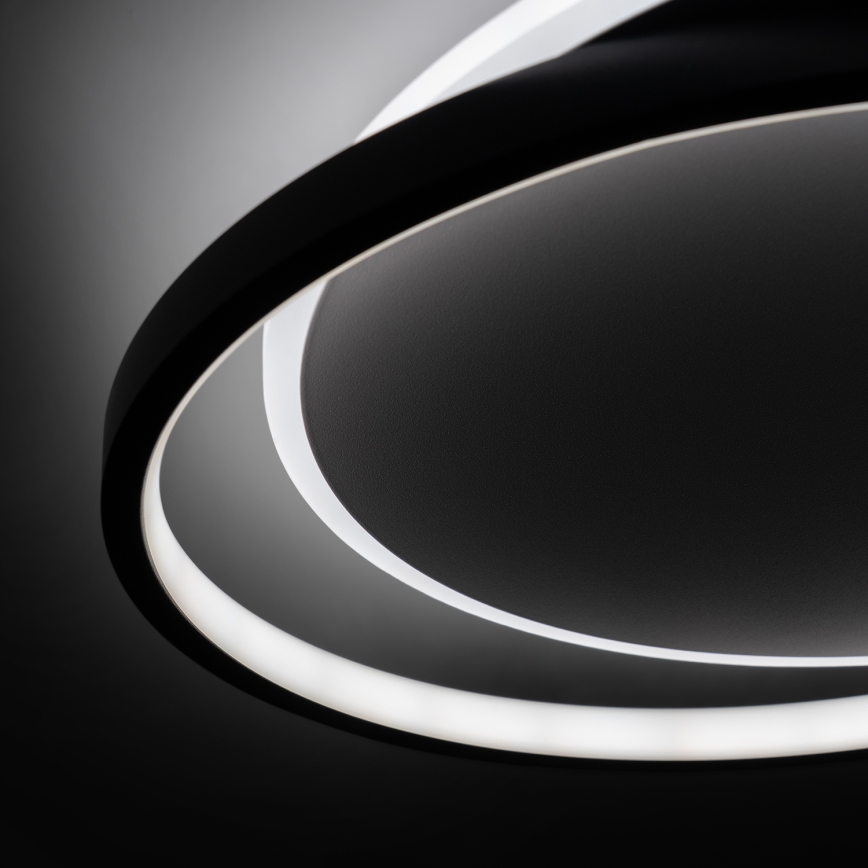 Brilagi - LED-dimmbare Deckenleuchte FLARE LED/48W/230V 3000-6000K 39,5x45 cm weiß/schwarz + Fernbedienung