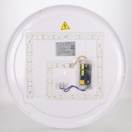 Brilagi - LED dimmbar Deckenleuchte FLOCO LED/48 W/230 V 3000–6500 K Ø 40 cm Holzdekor/Schwarz + Fernbedienung
