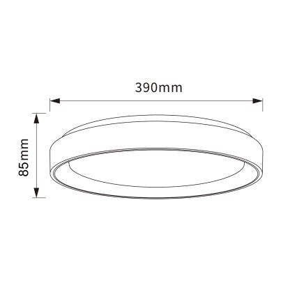 Brilagi - LED dimmbar Deckenleuchte FLOCO LED/48 W/230 V 3000–6500 K Ø 40 cm Holzdekor/Schwarz + Fernbedienung