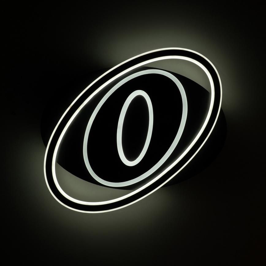 BRILAGI - LED-dimmbare Deckenleuchte IRIS LED/78W/230V 3000-6000K 37x49 cm schwarz + Fernbedienung