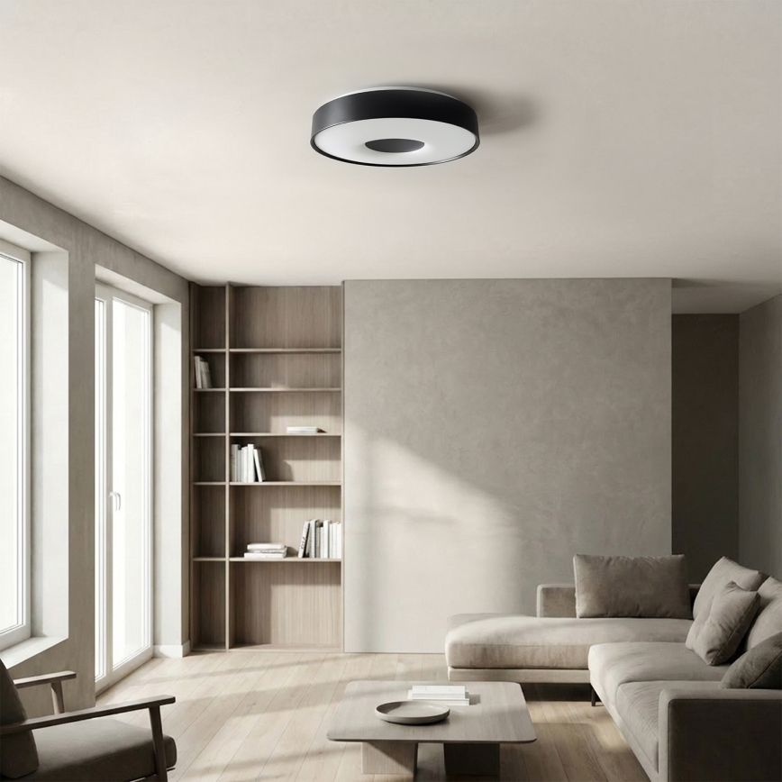 Brilagi - dimmbares LED-Deckenlicht JAMIS LED/48W/230V 3000-6500K Ø 39 cm schwarz + Fernbedienung