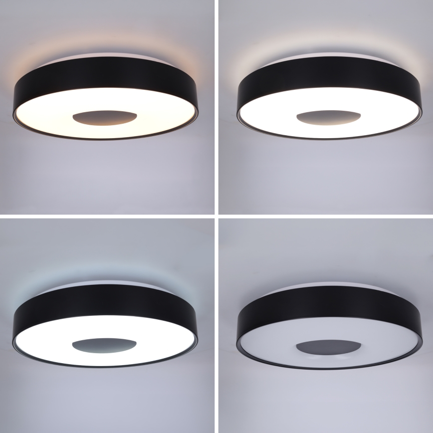 Brilagi - dimmbares LED-Deckenlicht JAMIS LED/48W/230V 3000-6500K Ø 39 cm schwarz + Fernbedienung