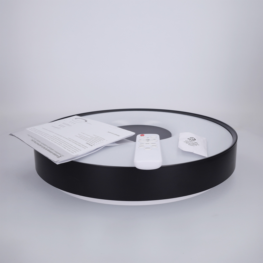 Brilagi - dimmbares LED-Deckenlicht JAMIS LED/48W/230V 3000-6500K Ø 39 cm schwarz + Fernbedienung